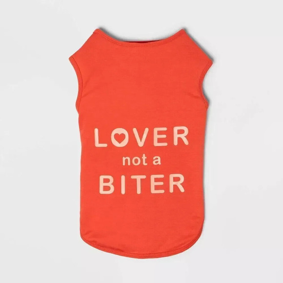 Boots & Barkley 'Lover Not a Biter' Dog Cat Tank Top Medium XL Pet Clothing New - Picture 1 of 4